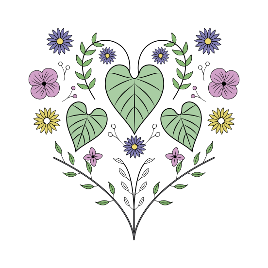 Philodendron, Foliage, Leaves, Blooming, Nature, illustration