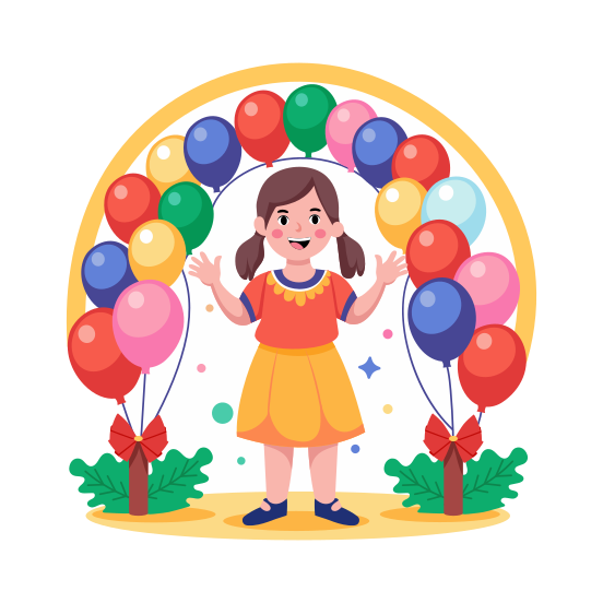 Balloon Arch, Event, Decoration, Celebration, Party illustration
