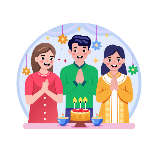 Birthday Singing, Musical, Performance, Celebration, Party illustration