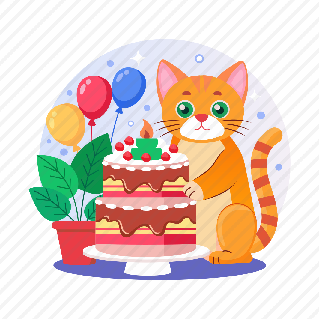 Cat Birthday, Celebration, Party, Cake, Animal preview