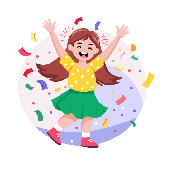 Dancing, Cheerful, Happy, Excited, Party illustration