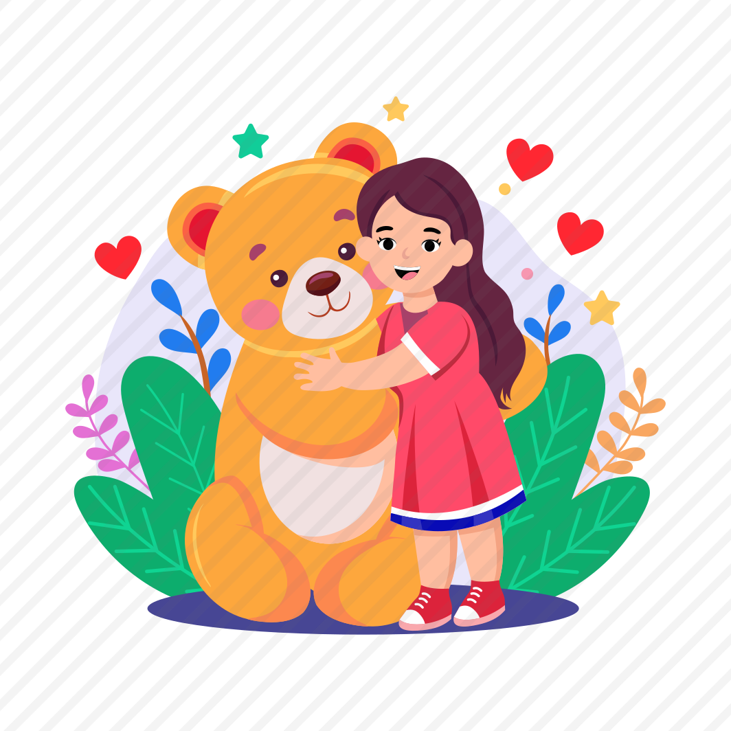 Hugging Toy, Cuddling, Teddy Bear, Embracing, Happy preview