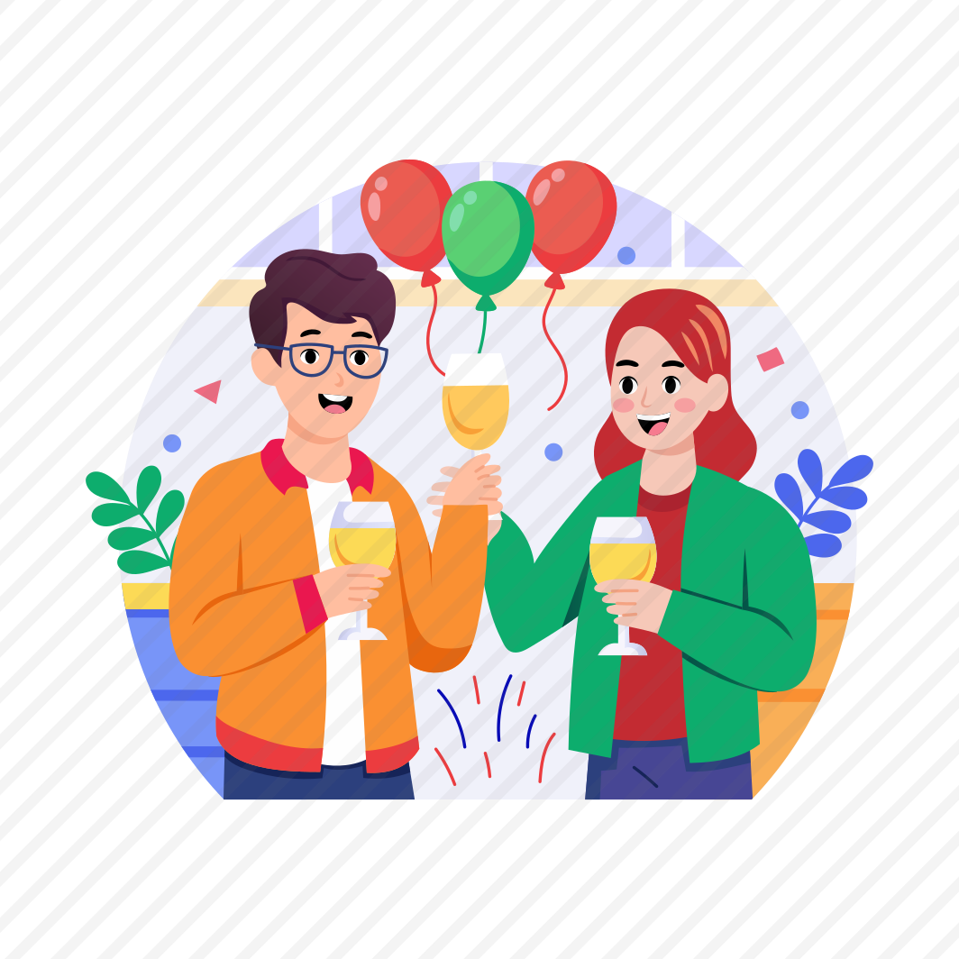 Party Drink, Cheering, Beverage, Couple, Celebration, preview