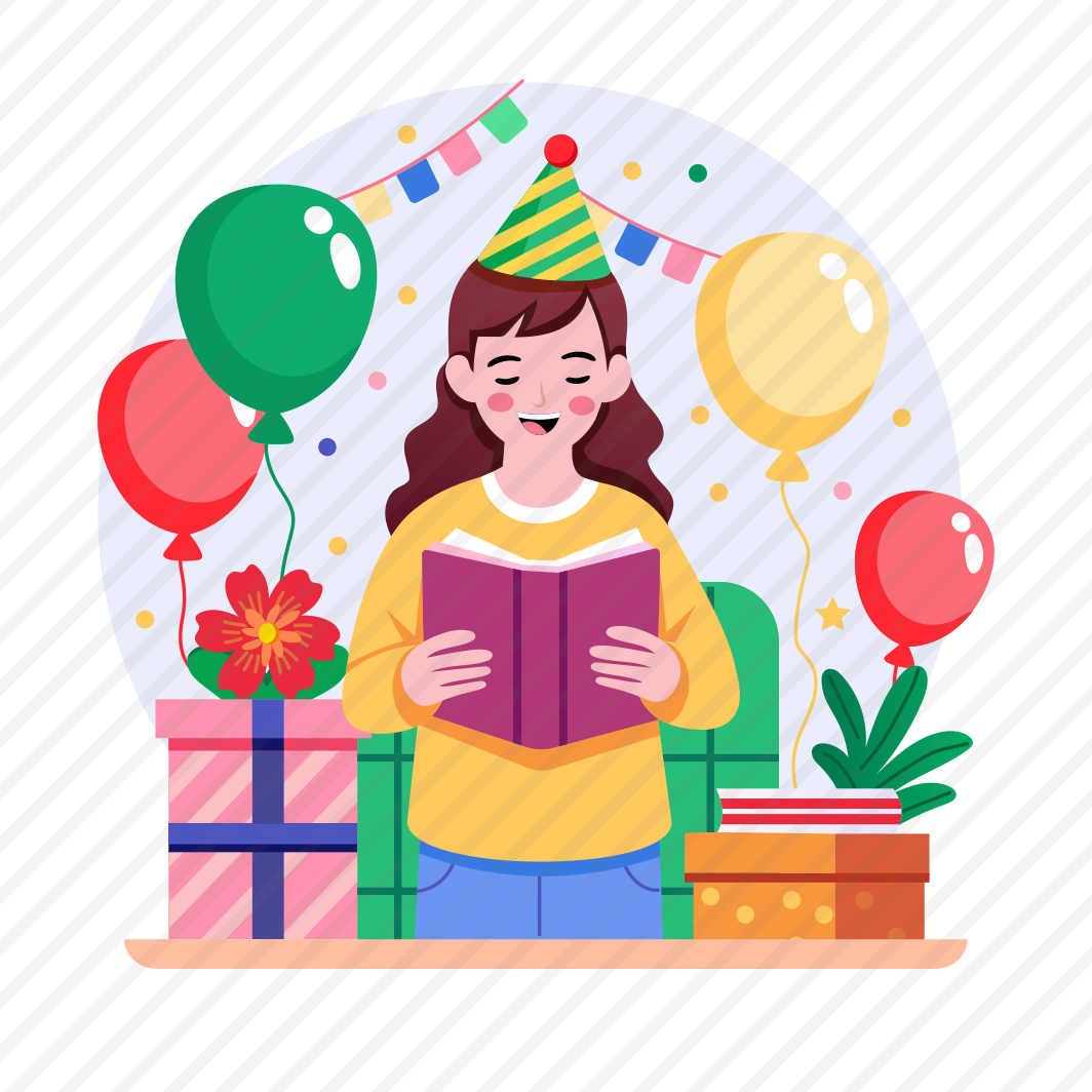 Reading Greeting, Book, Celebration, Birthday, Party, preview