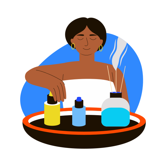 Aromatherapy, Fragrance, Scent, Spa, Wellness illustration