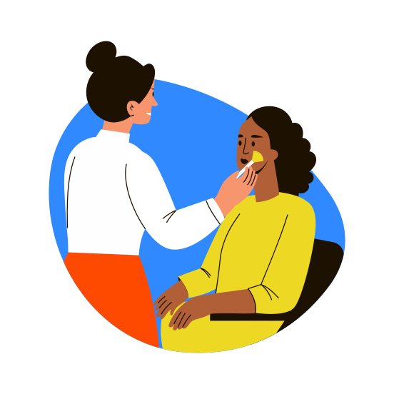 Cheek Makeup, Applying Blush, Tint, Cosmetics, Beauty, illustration