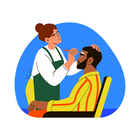 Eyebrow Shaping, Makeup, Cosmetics, Beauty, Grooming illustration