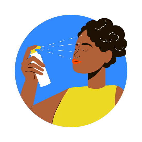 Face Spray, Mist, Applicator, Skincare, Cosmetics, illustration