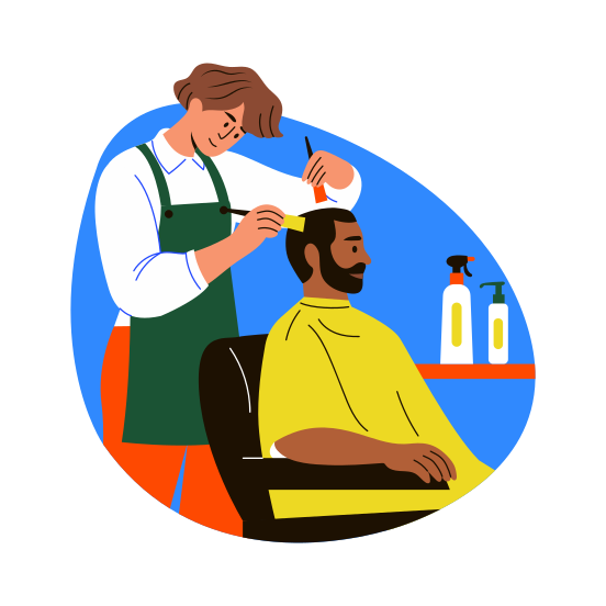 Hair Dye, Colouring, Hairstyling, Grooming, Stylist illustration