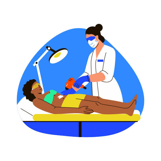 Hair Removal, Laser Treatment, Cosmetology, Beauty, Skincare illustration