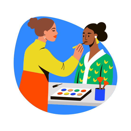 Makeup Expert, Beautician, Artist, Cosmetics, Beauty illustration