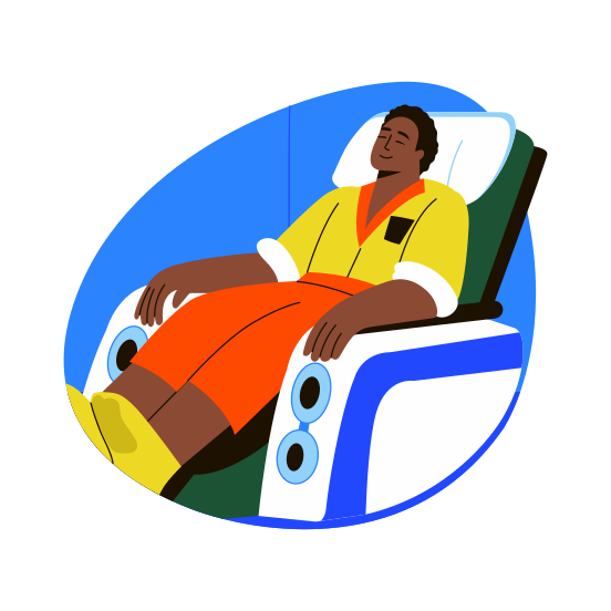 Massage Chair, Armchair, Seat, Relaxing, Wellbeing, illustration