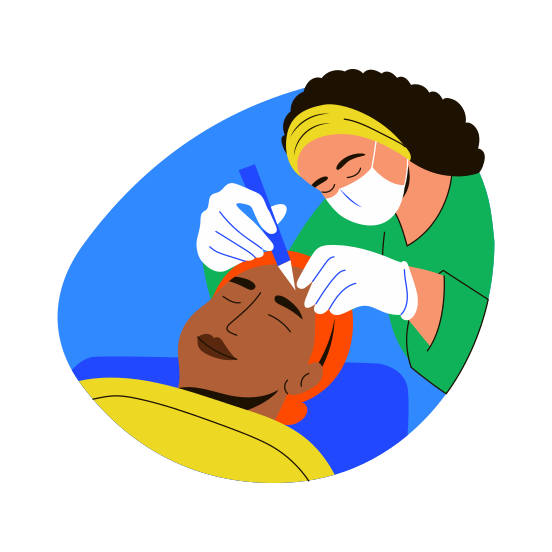 Microplaning, Dermaplaning, Skincare, Cosmetology, Beauty Treatment illustration