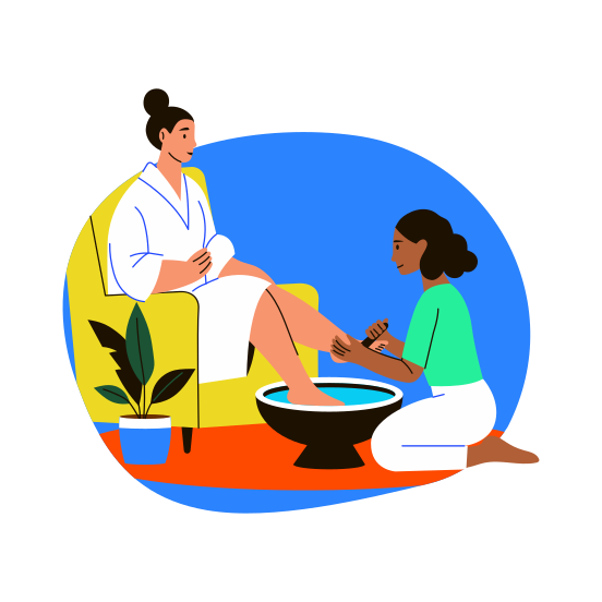 Pedicure, Foot Massage, Spa, Foot Care, Beauty illustration