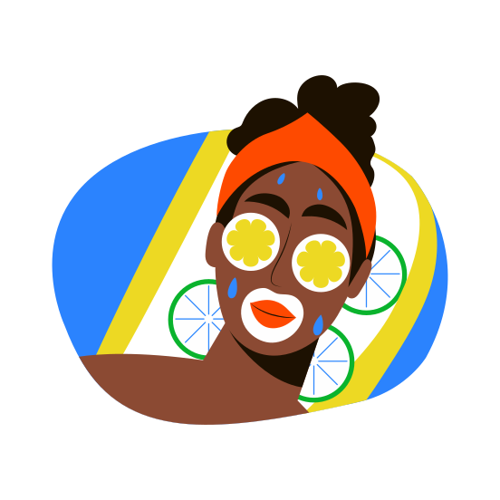 Skincare, Pampering, Spa, Facial, Beauty illustration