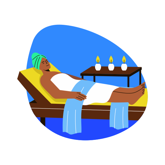 Spa, Therapy, Wellness, Wellbeing, Beauty illustration