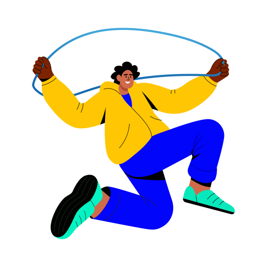 Band Exercise, Fitness, Workout, Character, Person, illustration