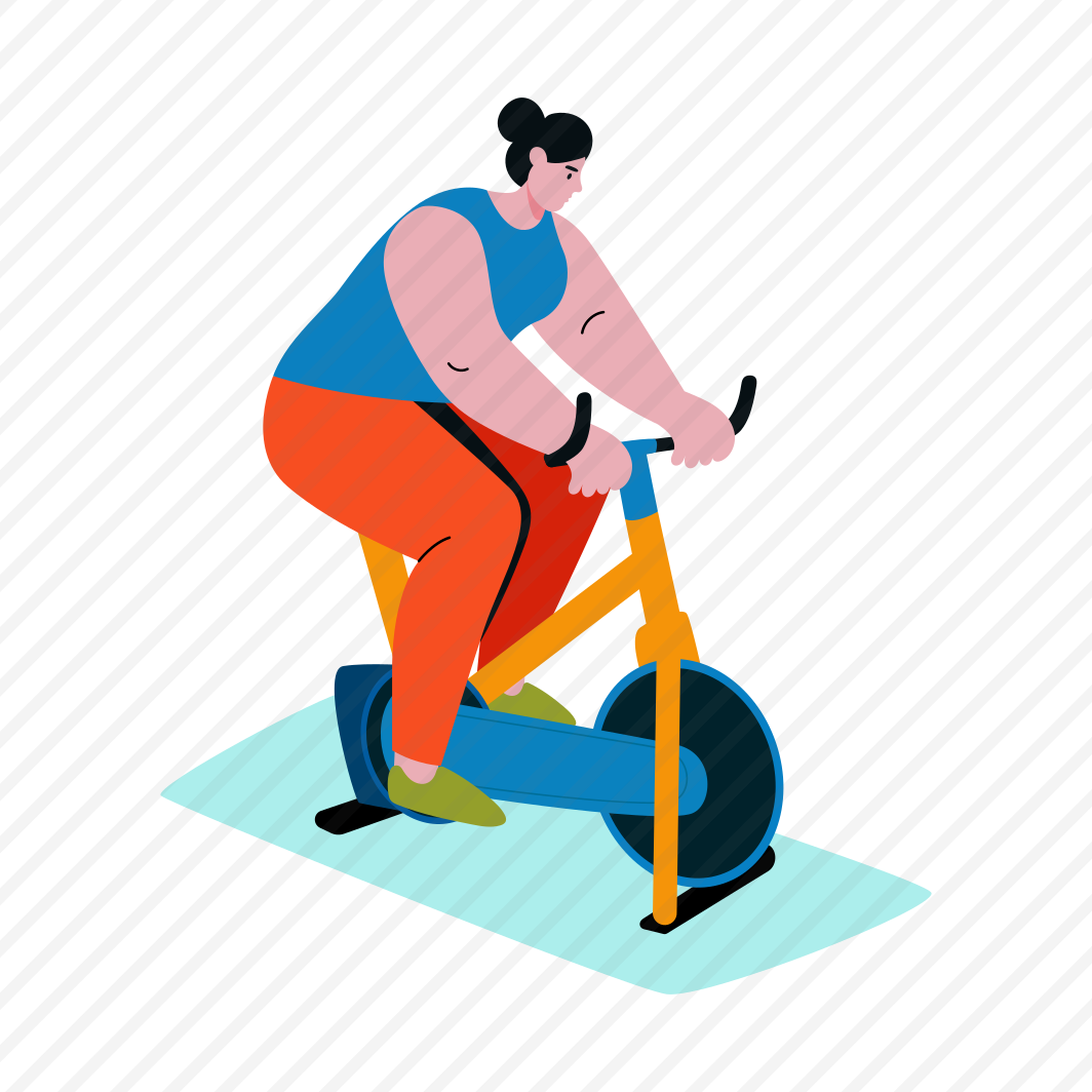 Bike Exercise, Cycling, Equipment, Workout, Character, preview