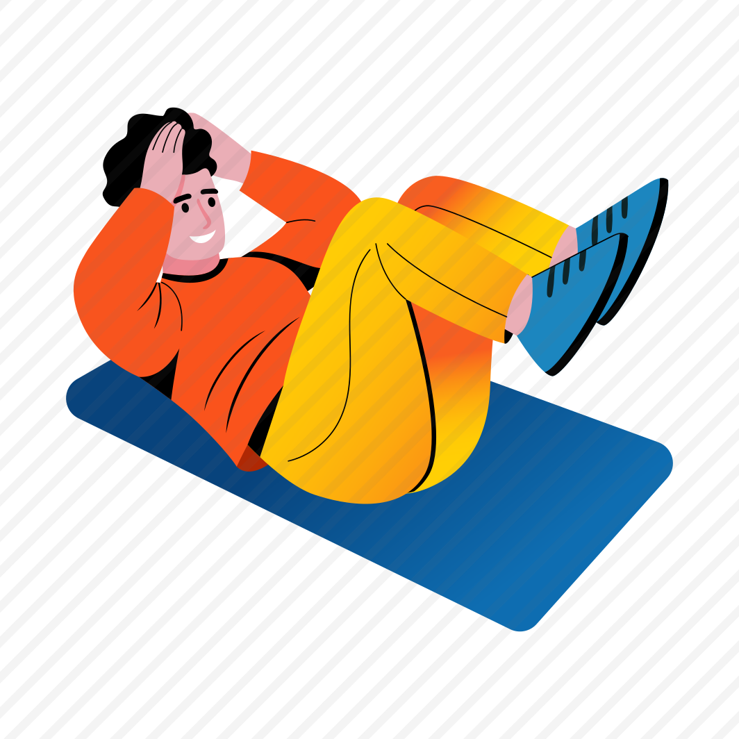 Core Workout, Crunching, Exercise, Fitness, Character, preview