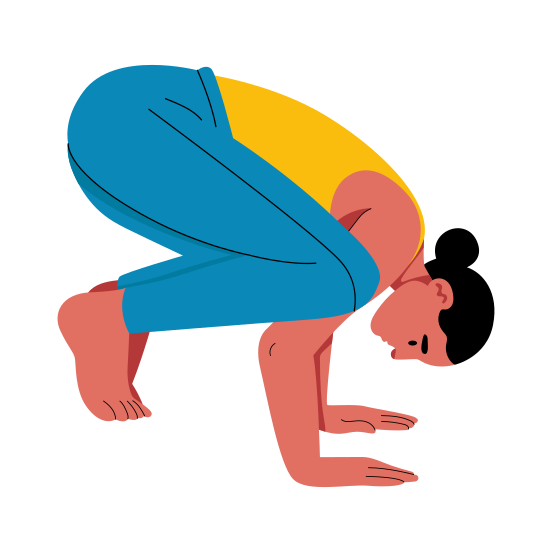 Cow Pose, Bitilasana, Yoga, Workout, Fitness, illustration