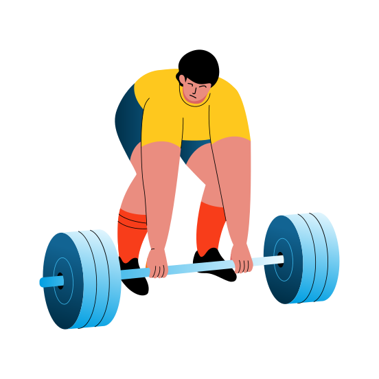 Deadlift, Dumbbell, Barbell, Weightlifting, Workout, illustration