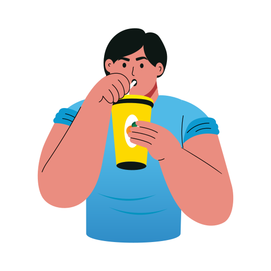 Drinking, Hydration, Glass, Character, Person, illustration