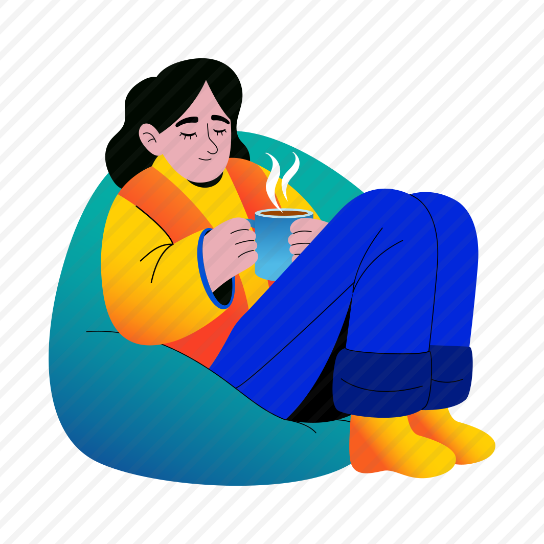 Drinking Tea, Couch, Beverage, Relaxation, Character, preview