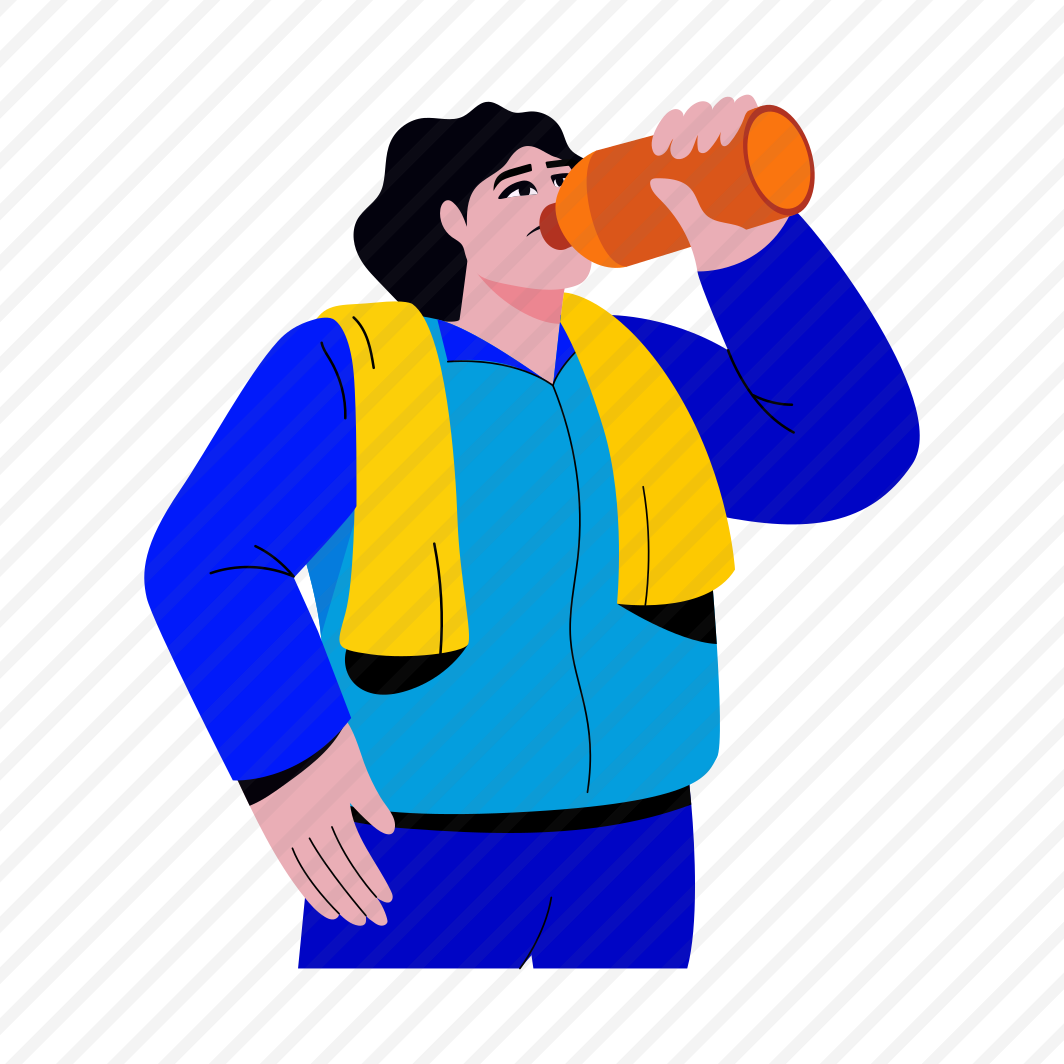 Drinking Water, Hydration, Quench, Bottle, Character, preview