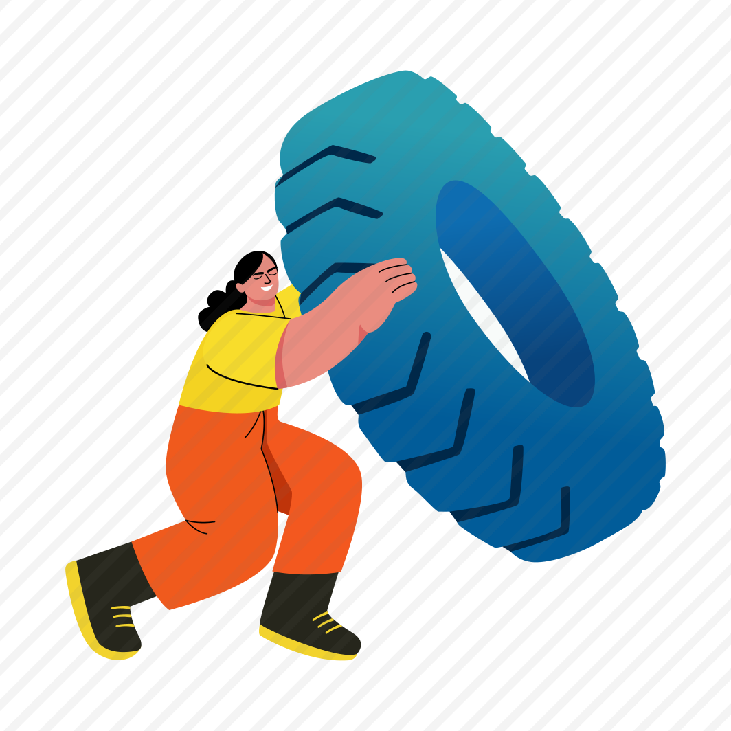 Flipping Tire, Crossfit, Workout, Exercise, Character, preview