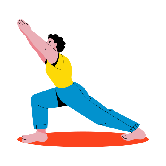 Forward Lunge, Workout, Character, Fitness, Person, illustration