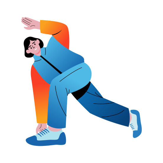 Lunge, Stretching, Exercise, Workout, Fitness, illustration