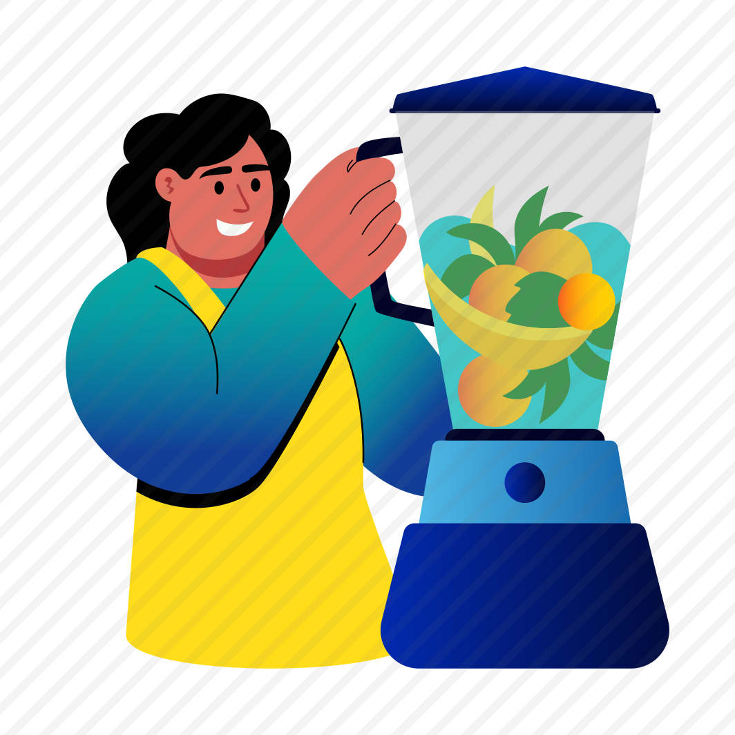 Making Smoothie, Fruits, Blending, Juice, Character, preview