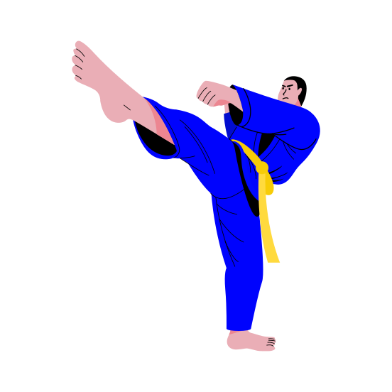 Martial Arts, Taekwondo, Vovinam, Combat, Character, illustration