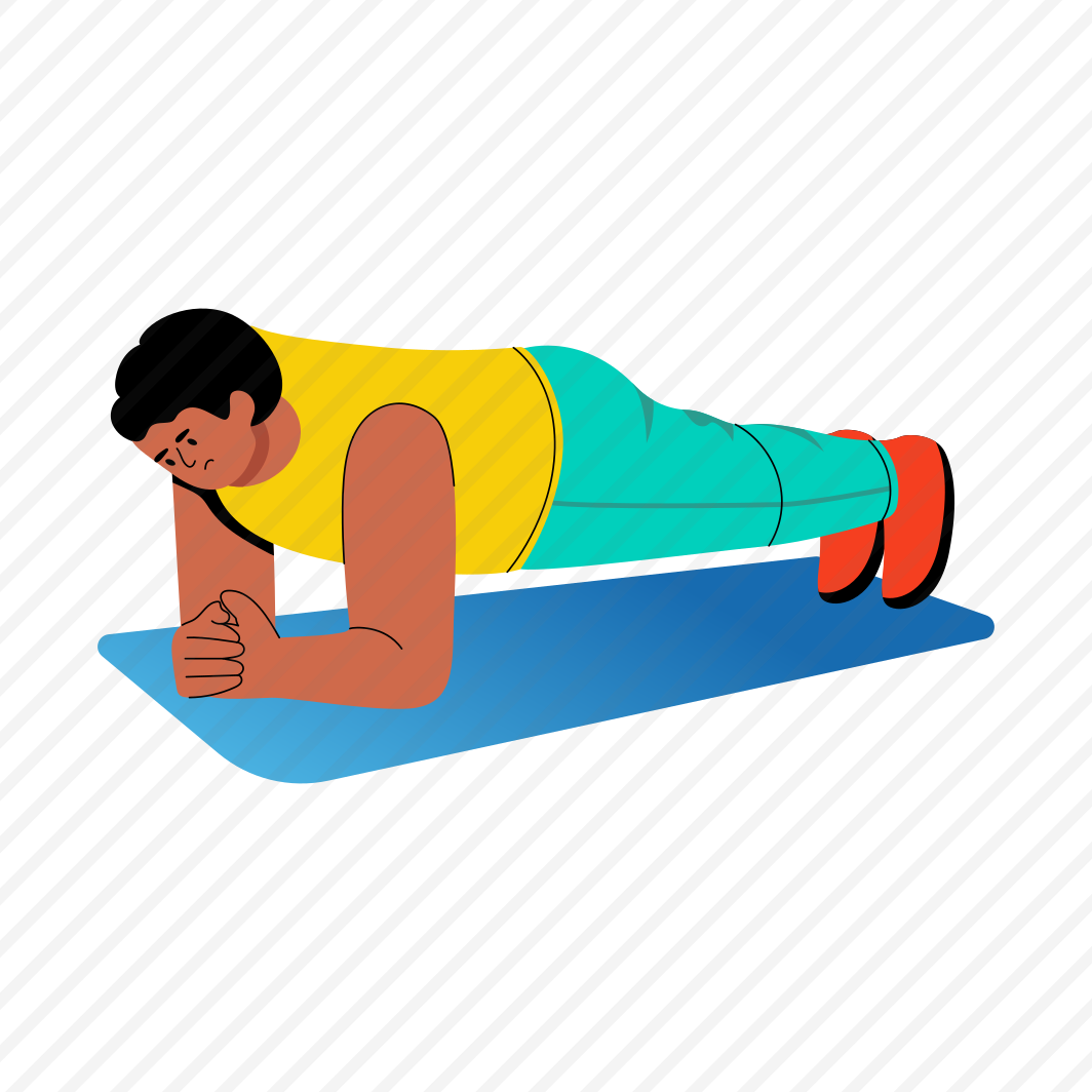 Plank, Workout, Exercise, Fitness, Character, preview