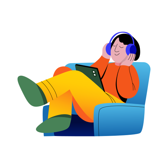Relaxing, Meditation, Comfort, Couch, Character, illustration