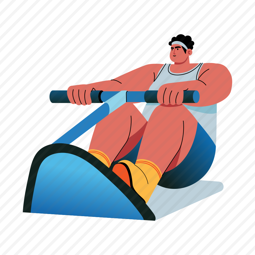 Rowing Machine, Equipment, Workout, Character, Fitness, preview