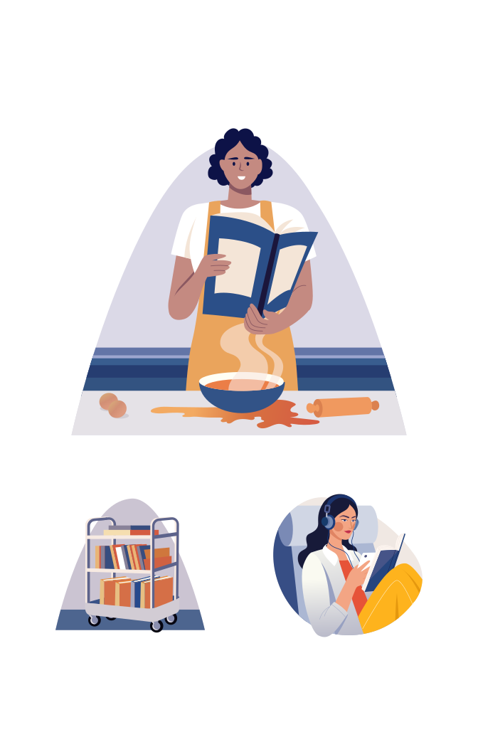 Reading Illustration Art Set Large Set Preview