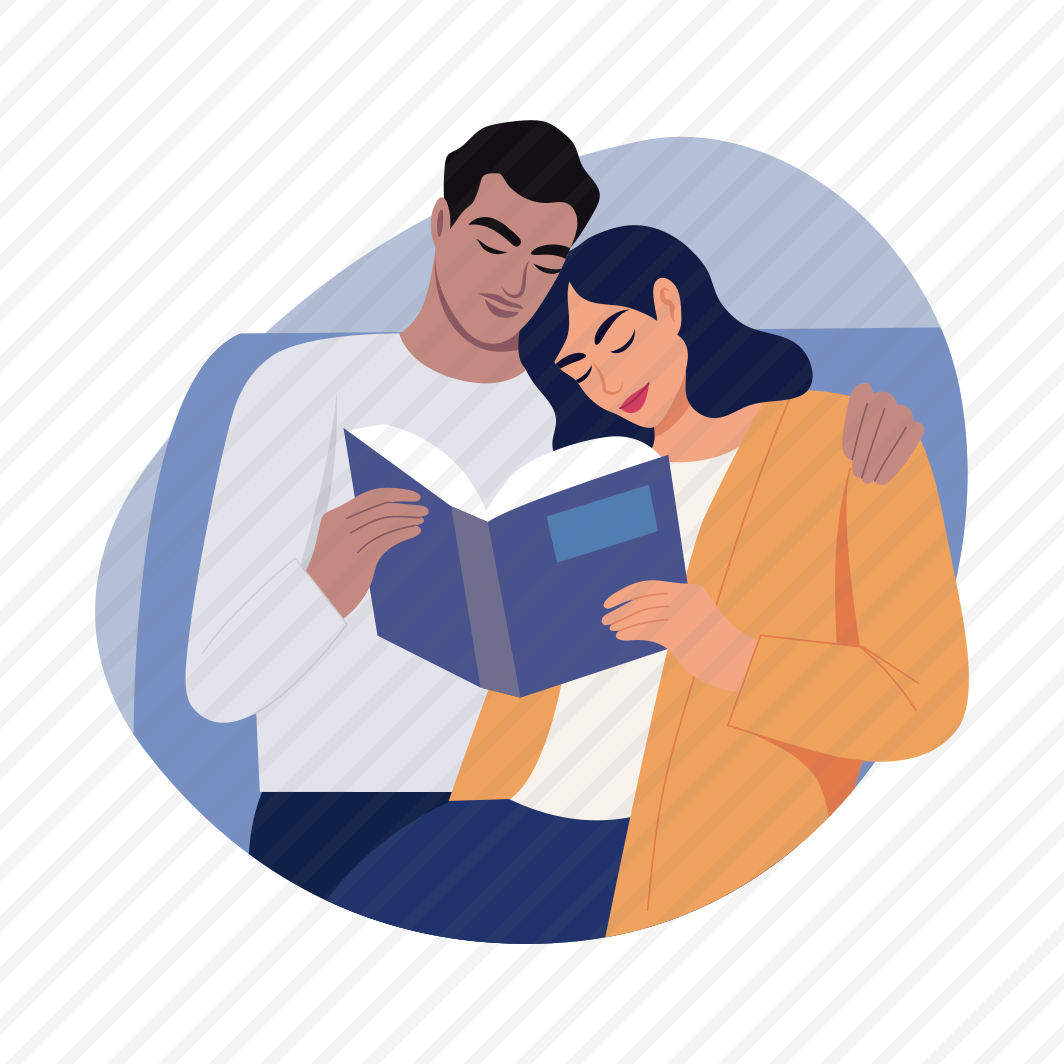 Couple Reading, Spouses, Togetherness, Partners, Moment preview