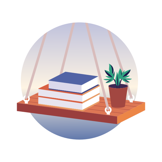 Floating Shelf, Rack, Books, Organizer, Fixture illustration