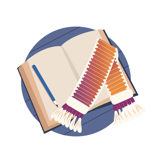 Knitted Bookmark, Crocheted, Weave, Book, Handcrafting, illustration