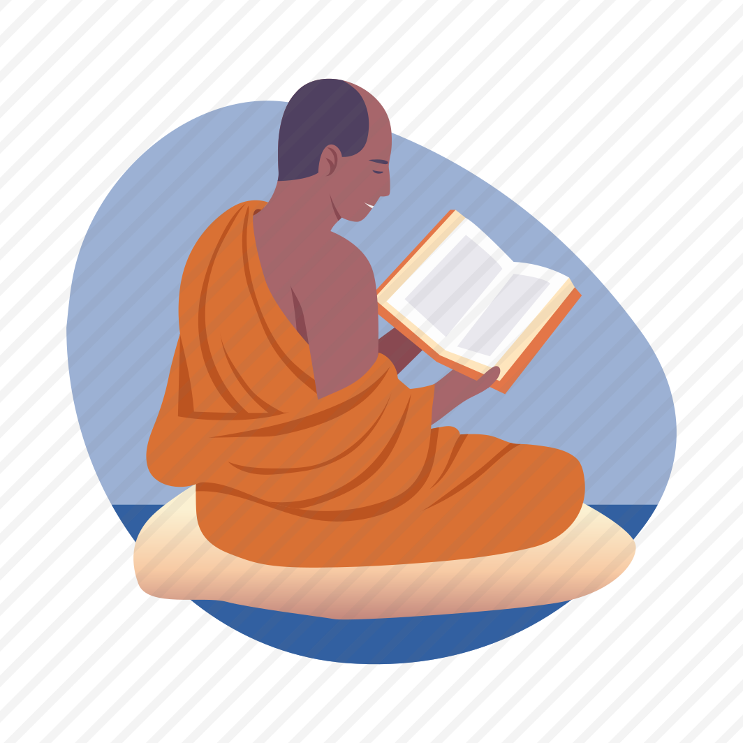 Monk Reading, Religious, Holy, Buddhism, Prayer preview