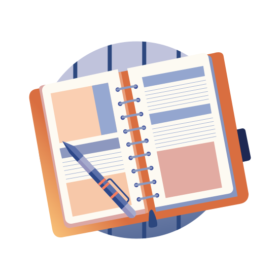 Notebook, Journal, Diary, Logbook, Book illustration