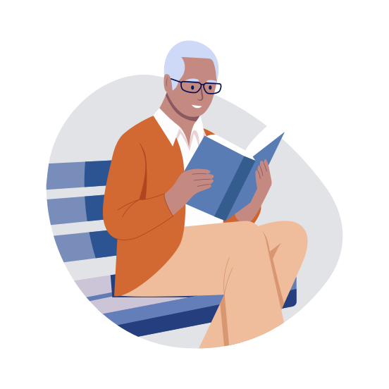 Park Reading, Pastime, Relaxing, Hobby, Activity illustration