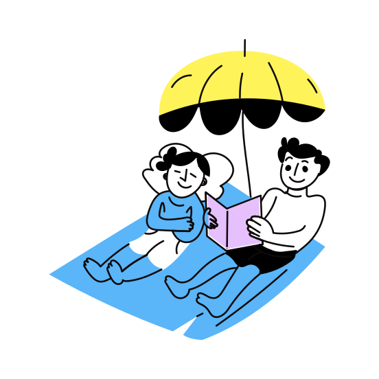 Beach Buddies, Vacation, Enjoying, Best Friends, Friends Day, illustration