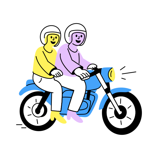 Bike Ride, Travel, Friends, Best Friends, Friends Day, illustration