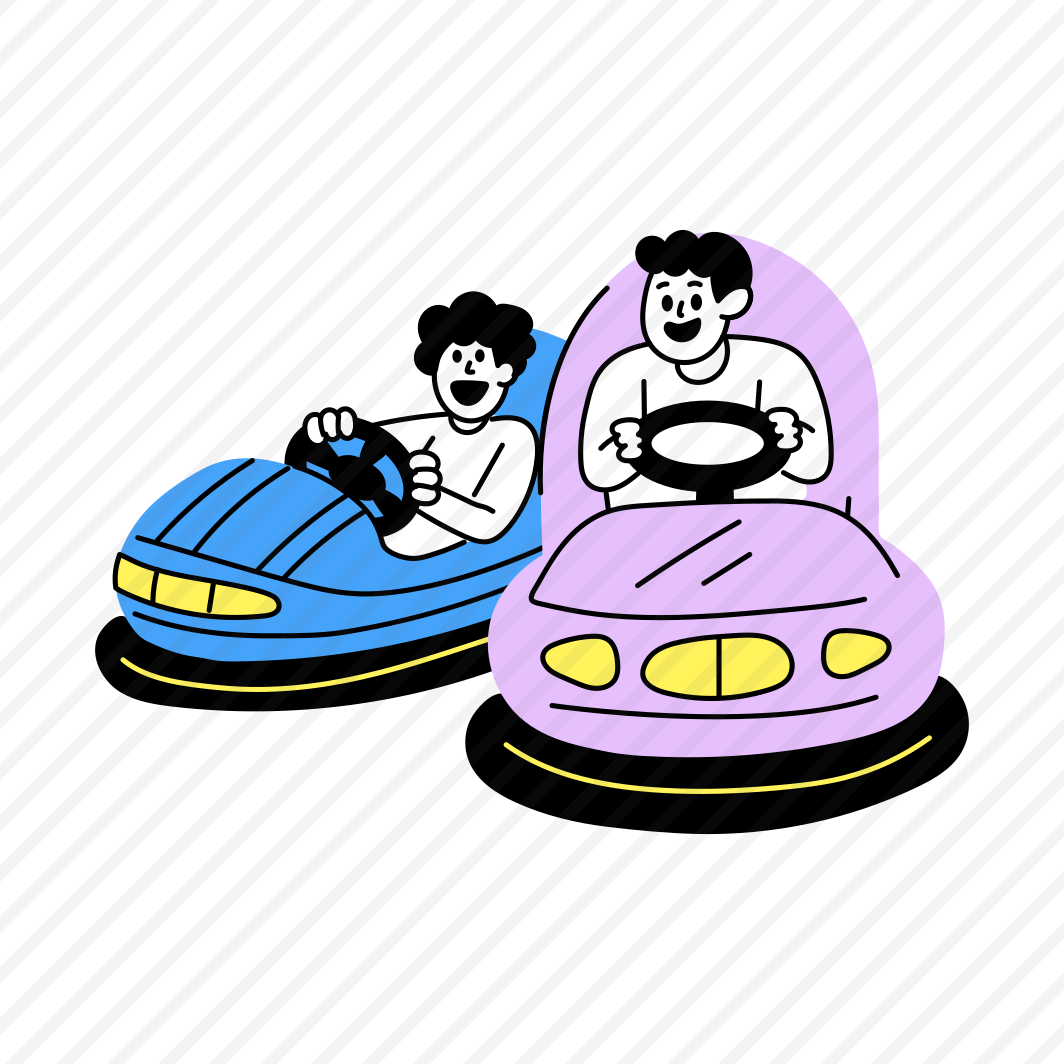 Bumper Cars, Fun, Enjoying, Best Friends, Friends Day, preview