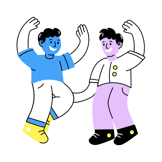 Dancing, Party, Celebration, Friends Day, Friendship illustration