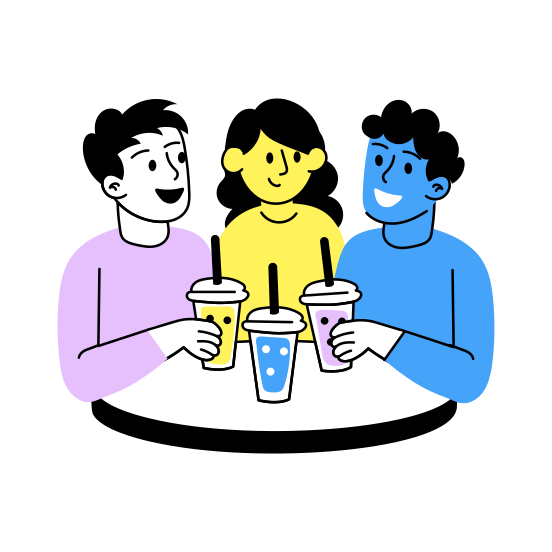 Drink Together, Celebrating, Enjoying, Friends, Friends Day, illustration