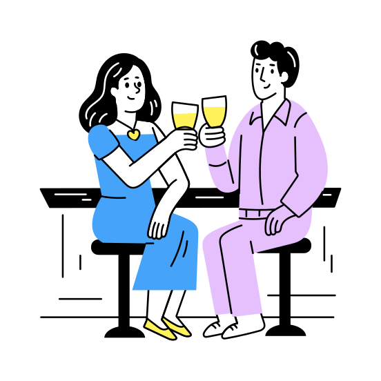 Drinking Buddies, Celebrating, Enjoying, Best Friends, Friends Day, illustration