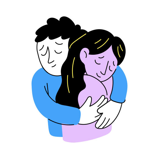Friend Hug, Cuddle, Best Friends, Friends Day, Friendship illustration
